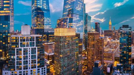 Edificios iluminados