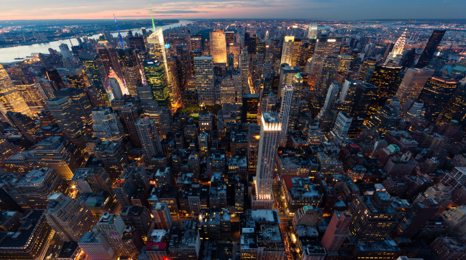 ciudad desde el cielo