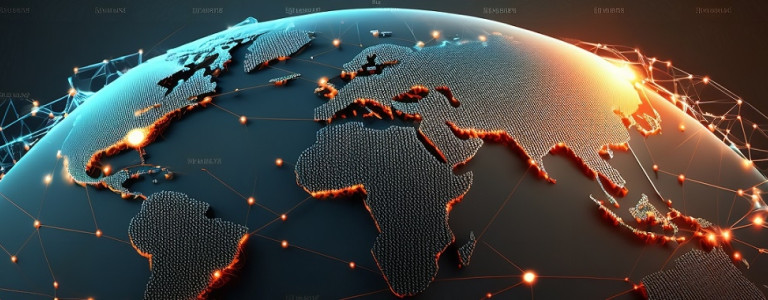 Mapa mundial con luces